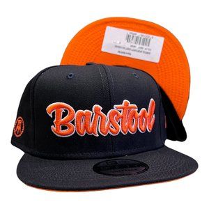 New Era Barstool Sports Script 9FIFTY Snapback Hat Cap Navy / Orange UV - OSFM